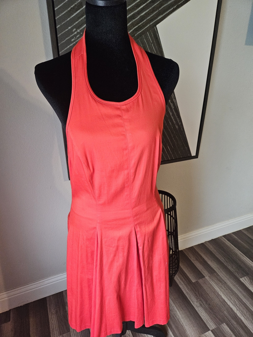Jessica Simpson Coral Halter Fit-and-Flare Mini Dress
